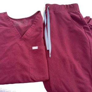 Figs Scrub Set - Burgundy ❤️